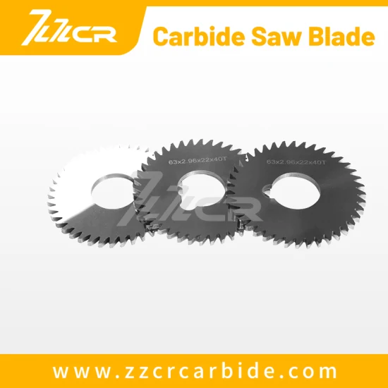 Zzcr Solid Tungsten Carbide Round Saw Blades for Metal Working